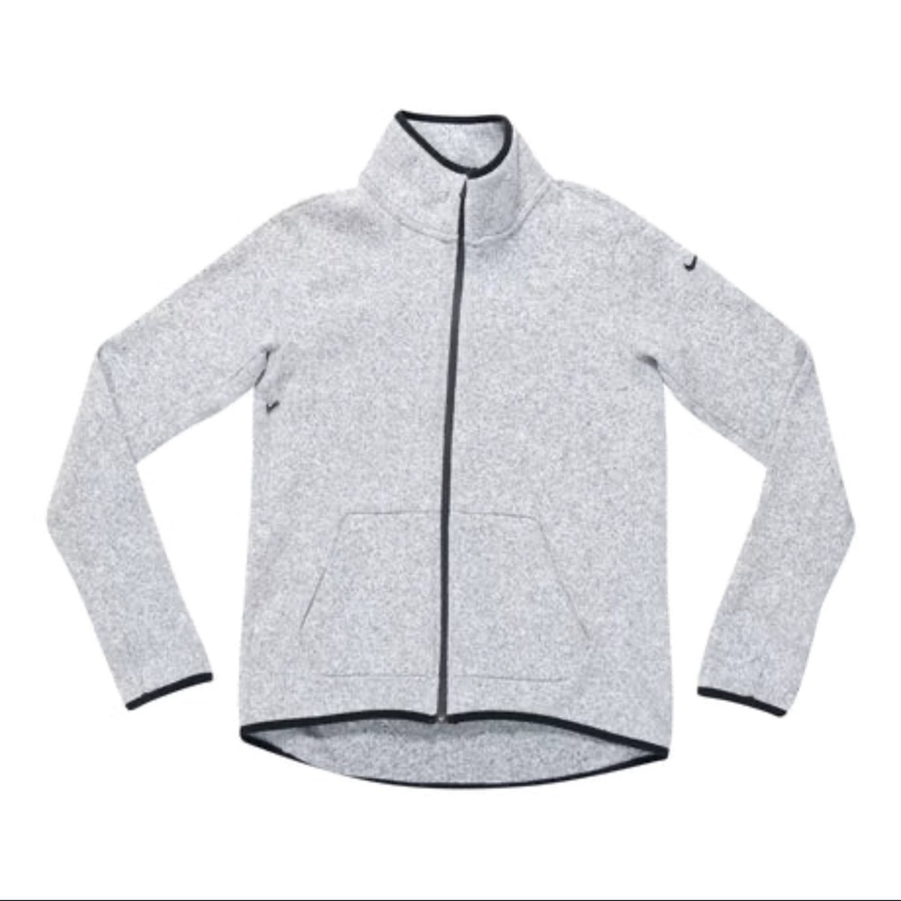 Nike Fleece Full Zip Therma-Fit Womens Gray Running Jacket  806983 Medium